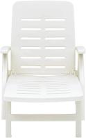 Ipae-Progarden Tumbona Smeraldo Plegable con Respaldo Multiposición y Ruedas - Blanco para Exterior - details 3