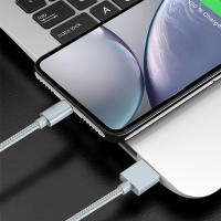 Cable lightning a USB de nylon trenzado compatible con iPhone iOS cables premium para carga rápida y transferencia de datos - details 2