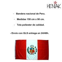 Bandera nacional de Peru 150cm x 90cmHeniak Store tela  poliester pais decoracion peruana blanca y roja - details 2