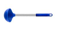 Monix Solid+ - Utensilios de cocina resistentes al calor en color azul. Espátula, rasera, cazo, cuchara, pinzas y espumadera - details 3