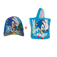SET GORRA NINOS CON PONCHO MICROFIBRA 50*100CM SONIC - details 1