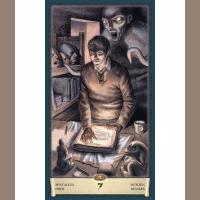 Naipecoleccion Lo Scarabeo Tarot de 78 cartas Necronomicon Dark grimoire Literatura fantástica Lovecraft Grimorios Pesadillas Monstruos Instrucciones en Inglés, Italiano, Español, Francés y Alemán Adultos Cartas adivinatorias Esotérico Esoterismo Aprender - details 5