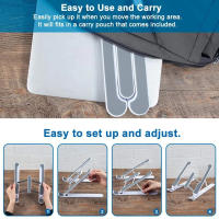 Soporte para Portátil Ajustable, Plegable Soporte de Mesa para Ordenador, Libro, Tablet Notebook, Elevador de Escritorio de Plástico ABS,Laptop Stand Compatible con MacBook Air Pro, ASUS HP Surface Lenovo 5-15,6" - details 2