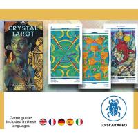 Naipecoleccion Lo Scarabeo Tarot de 78 cartas De cristal Tempera y pasteles Arte 22 arcanos mayores y 56 menores Instrucciones en inglés, español, francés, italiano y alemán Adultos Cartas adivinatorias Esotérico Esoterismo Aprender - details 1