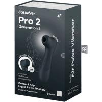 SATISFYER PRO 2 GENERACIÓN 3 VIBRADOR AIR PULSE CON APP COLOR NEGRO JUGUETES SEXUALES - details 0