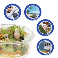 MAXHOME-Set 3 Fiambreras Redondo Cristal Hermético 100% Conservar Alimentos Usa En Hogar Aire Libre Oficina y De Forma Segura y Saludable 400/620/950 Ml - details 4