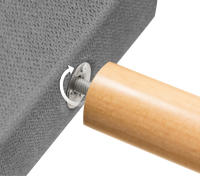 DHOME Cabecero de Polipiel o Tela Acualine Liso con Botones Tapizado Colores Cabezal Lujo Cama Dormitorio Moderno Acolchado (Gris Tela) - details 10