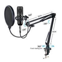 Bornwin-Microfono Streaming USB, Kit Cardioide Condensador con Soporte Araña y Filtro para Sonido Profesional - details 1