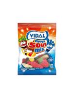 Golosinas de Vidal Megasurtido Ácido 14 bolsas de 90 g - Megasurtido ácido compuesto por fresas, dedos y pies. Todo un mix de clásicos recogidos en una única bolsa. Predominan el sabor fresa y frambuesa - Sin gluten y sin grasa - details 2