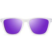 VOOGLERS - POLARIZED UNIQUE Santorini Sunset Gafas Para Hombre y Mujer Unisex, Sol, Polarizadas, UV400, Moda / Verano, Cristales Lentes de Espejo Morados, Montura Morada / Transparente Mate - details 0