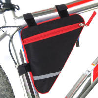 Bolsa para bicicleta con cremallera, tejido impermeable alforja para móvil, llaves para manillar de bici - details 1