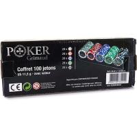 Cartamundi France cartes Grimaud Cofre caja con 100 fichas de casino para jugar al poker de peso 11.5 gramos cada una y marcadas con valor 1 5 10 25 100 Alta calidad casino Caja de plástico con tapa - details 7