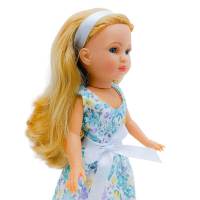 Muñeca Colección Simona de Vinilo 40 Cm. Edición Limitada con Vestido Flores Azul - Folk Artesanía - details 2