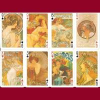 Piatnik Baraja de poker bridge de 54 cartas Alfons María Mucha Arte moderno Modernista Nouveau Cuadros Pinturas Juego mesa Jugar Adultos Colección Coleccionable Poquer - details 3
