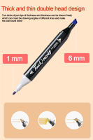 Art Markers Rotulador permanente de graffiti con doble punta, Juegoderotuladoresdedoblepuntaparaestudiantes,Setde36/60/80/120colores,marcadoresdeanimaciónparamarcapáginas,dibujo,pintura,suministrosdearteescolar, pintar, subrayar - details 3