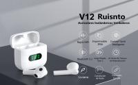 Auriculares Inalámbricos, Negro, Blanco, Auriculares Bluetooth 5.1 Auriculares livianos Micrófono Incorporado, Auriculares con Sonido Premium inmersivo Pantalla LED (V12-Versión de actualización) - details 0