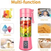 Licuadora Portátil, Taza Exprimidora de Batidos, Mini Licuadora Personal para Batidos Seis Cuchillas , Potente Exprimidor de Frutas Portátil de Viaje en Casa Recargable por USB - details 5