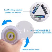 Luz Led COB Para Armario, Lámpara De Noche Para Dormitorio Con Control Remoto, Luz De Vitrina Con Control Remoto Inalámbrico, Regulable, 3w, Luz Blanca, Funciona Con Pila - details 5