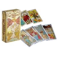 Naipecoleccion Lo Scarabeo Tarot de 78 cartas Golden Art Nouveau Dorado Arte Modernista Mucha Instrucciones en inglés, español, italiano, francés y portugués Adultos Cartas adivinatorias Esotérico Esoterismo Aprender - details 0