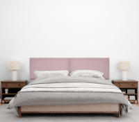 DHOME Cabecero de Polipiel o Tela AQUALINE Liso Cabeceros Cabezal Tapizado Cama Lujo (Salmón Tela) - details 10