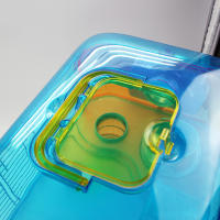 SMELL & SMILE Jaulas para Hamster de plástico Duro, Jaula de Hamster XL 3 Pisos Hamster caseta Bebedero comedero Rueda Todo Incluido 40 x 26x53cm Color Aleatorio. - details 5