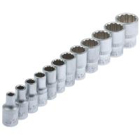 JUEGO DE 12 VASOS DE 12 CARAS EN PULGADAS (WHITWORTH)  PARA LLAVE DE CARRACA 1/4" - details 0