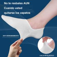 Calcetines Tobilleros Mujer o Hombre, 12 Pares Calcetines Cortos de fibra bambu,Transpirable y Anti-olor, Calcetines Invisibles de Algodón Con Silicona Antideslizante De Corte Bajo Multicolor - details 6