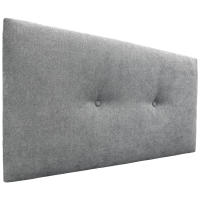 DHOME Cabecero de Polipiel o Tela Acualine Liso con Botones Tapizado Colores Cabezal Lujo Cama Dormitorio Moderno Acolchado (Gris Tela) - details 0