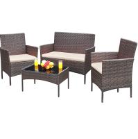 ALLINLIFE Conjunto muebles terraza sillones, sofá y mesa ratán,Muebles de patio con reposabrazos, resistente a la intemperie - details 1