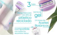 Gillette Venus Comfortglide Breeze, Maquinilla De Mujer, 1 Mango + 2 Recambios, 3 Hojas, Para Una Depilación Suave, Apurada Y Duradera - details 2