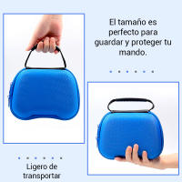 Bolsa para Dualsense funda de transporte para mando PlayStation 5 con cremallera doble, peso ligero, diseño compacto ajustable, mango ergonómico, antiarañazos, compatible con Mandos Switch Pro, PS4, Xbox One - details 3