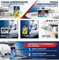 Finish Pack 2 Limpiamáquinas Limón + 2 Ambientadores Lavavajillas Limón - details 0
