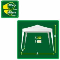 Carpa Plegable Pabellón Poliéster, Estructura Metal Cenador Plegable 3X3M Para Terraza y jardín - details 2