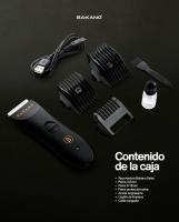 Recortadora Bakano Selex afeitado masculino, recorte de cuerpo y partes íntimas, corte de pelo y barba, resistente al agua, recargable, cuchilla protección skinsafe - details 3