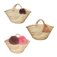 3 Cestas playa Capazos Mini sin decorados para niñas de arras Medidas: 27 x 24 x 17 cm - details 0