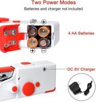 Máquina de coser portátil, Mini máquina de coser eléctrica portátil para principiantes y adultos, fácil de usar y puntada rápida adecuada para ropa, telas, bricolaje para viajes a casa - details 4