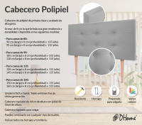 DHOME Cabecero Capitone Tapizado Polipiel o Tela Acualine con 8cm de Grosor Cabezales de Cama Acolchado Capitoné Cabeceros de Cama (Gris Claro Polipiel) - details 7