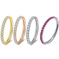 Anillo de aro g23 de titanio para el tabique, joyería para piercing para el cartílago de la oreja y el trago, 6-12 cz, 18/16g, 1 unidad - details 10