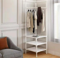 Perchero de pie de esquina y Zapatero Pared para Ropa  Estantería ropa estante zapato armario empotrado organizador  zapato armario empotrado organizador Vestíbulo - details 6