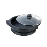 Jata Paellera Sartén eléctrica de 34 cm de diámetro y 7,5 cm de Profundidad. Tapa de Cristal con válvula de Salida de Vapor. Reparte el Calor por Igual en Toda la Superficie. Antiadherente - PE640 - details 2