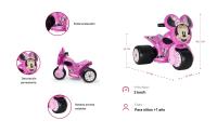 INJUSA - Quad Eléctrico Infantil Samurai | Moto a Batería para Niños de 1 a 3 Años | Batería 6V | Pedal Acelerador | Freno Eléctrico | Ruedas Anchas de Plástico | Velocidad máx. 3 km/h | Decoración Mickey Mouse o Minnie Mouse Disney | Color Rojo o Rosa - details 0
