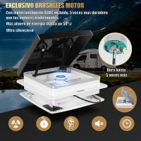 Ostark Ventilador de ventilación de Autocaravana, ECE R10 Claraboya Caravana, Ventilador de techo con luz para autocaravana de 12V con sensor de lluvia, Protección contra la lluvia para caravana - details 2