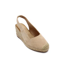 Calzados soraia, Sandalia de antelina y plataforma de yute, espardeñas de cuña, para mujer. - details 5