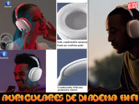 Auriculares Bluetooth  Diadema Alta Calidad HIFI Inalámbricos Cómodos España - details 5