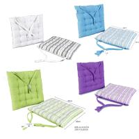 Cojín Acolchado para Silla en Algodón y Poliéster 37 x 37 cm - Decoración Hogar - Ideal para Sillas de Cocina, Comedor, Jardín - details 0