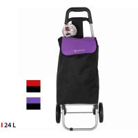 STARLEY-Carro De La Compra Con 2 Ruedas Para Subir Escaleras Carrito De La Compra Plegable Bolsa Impermeable De 24L Rojo y Morado Enviados Al Azar,Aleatorio - details 4