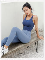 Pantalones ajustados para mujer, mallas suaves de Fitness y Yoga, color melocotón HLL - details 20