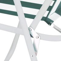 GREATOOL Silla de Playa Plegable con Reposabrazos , 75 x 53 x 43 cm, Estructura de Acero Resistente,Asiento de Lona Impermeable,Estampado a Rayas ,Ideal para Playa o Camping - details 8