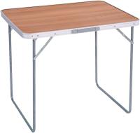 GREATOOL Mesa de Camping Plegable de Acero 80x60x70cm, madera MDF, estructura de acero - details 1