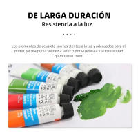 Winsor Newton-Tubos Acuarela Pintura 24 Colores Profesional, Set de Decoración de Uñas con Efecto transparente, Juego de Pinturas para Dibujar sobre Tela, Cartón, Madera, Creatividad, Arte,  Ideal para Regalo, Niños, Artistas,  Uñas, Manicuras y Pedicuras - details 3